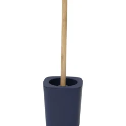 BROSSE WC RUBBER ET ABS BAMBOU BLEU MARINE
