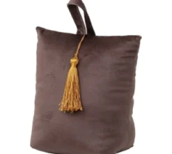 BUTEE DE PORTE VELOURS ANNEES 30 CHOCOLAT