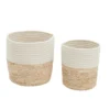 CACHE POT BIMATIERE BICOLORE BLEU 20X19CM