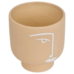 CACHE POT CERAMIQUE VISAGE PAM H.17CM