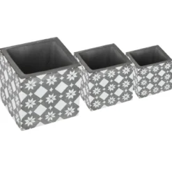 CACHE POT CIMENT CARRE MANOIR D.11X11CM