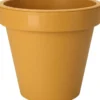 CACHE POT DOUBLE PAROI JAUNE 20CM