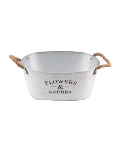 CACHE POT METAL CHARME 28X17CM 24X13CM