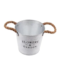 CACHE POT METAL CHARME 16X12X14CM