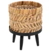 CACHE POT SUR PIED JACINTHE EXOTIC PANAMA D.25X3CM