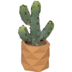 CACTUS POT CERAMIQUE EFFET TERRACOTTA H.24CM
