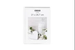CADRE PHOTO PLASTIQUE VERRE BLANC A4 21X29.7CM