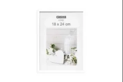 CADRE PHOTO PLASTIQUE VERRE BLANC 18X24CM