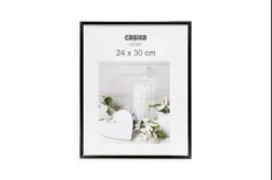 CADRE PHOTO PLASTIQUE VERRE NOIR 24X30CM