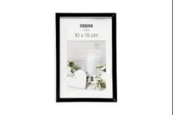 CADRE PHOTO PLASTIQUE VERRE NOIR 10X15CM