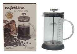 CAFETIERE A PISTON GRADUEE VERRE 600ML