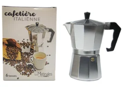 CAFETIERE ITALIENNE 6 TASSES ALUMINIUM