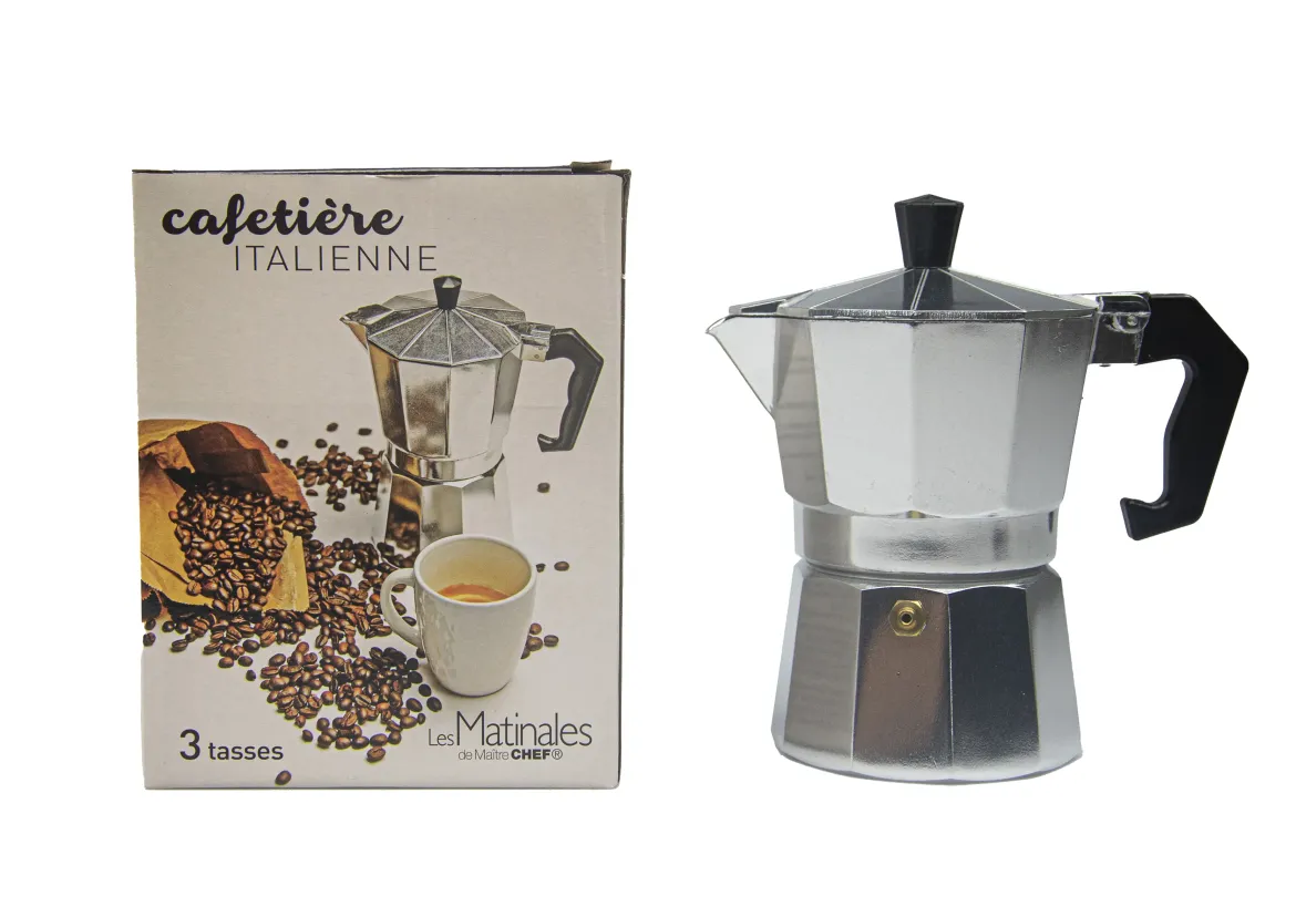 CAFETIERE ITALIENNE 3 TASSES ALUMINIUM