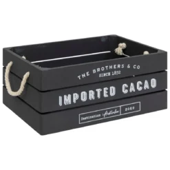 CAGETTE BOIS DENYS GRIS D.35.2X25.1X15CM