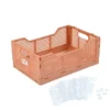 CAGETTE PLIABLE EMPILABLE ARGILE D.40X30X17CM