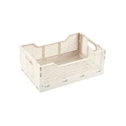 CAGETTE PLIABLE EMPILABLE NATUREL 30X20XH.11.5CM