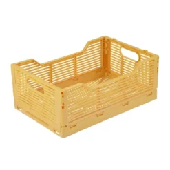 CAGETTE PLIABLE EMPILABLE OCRE D.30X20X11.5CM