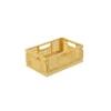 CAGETTE PLIABLE EMPILABLE OCRE D.21X14.5X8CM