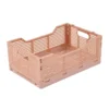 CAGETTE PLIABLE EMPILABLE ROSE GRANIT D.30X20X11.5CM