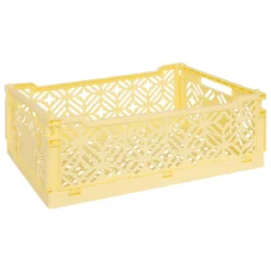 CAGETTE PLIABLE JAUNE 40X30X15CM