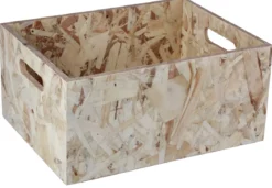 CAISSE FORME DROITE EMPILABLE OSB D.32X24X15CM