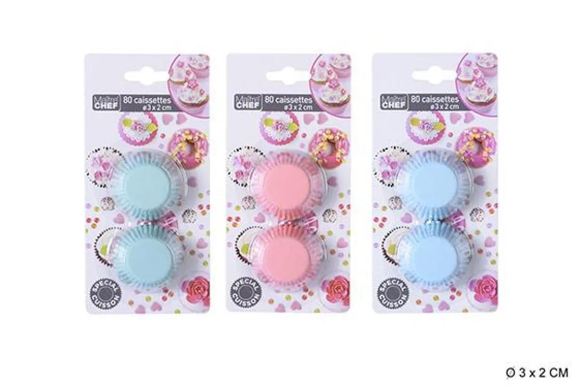 CAISSETTE COULEUR D.3X2CM X80PCS
