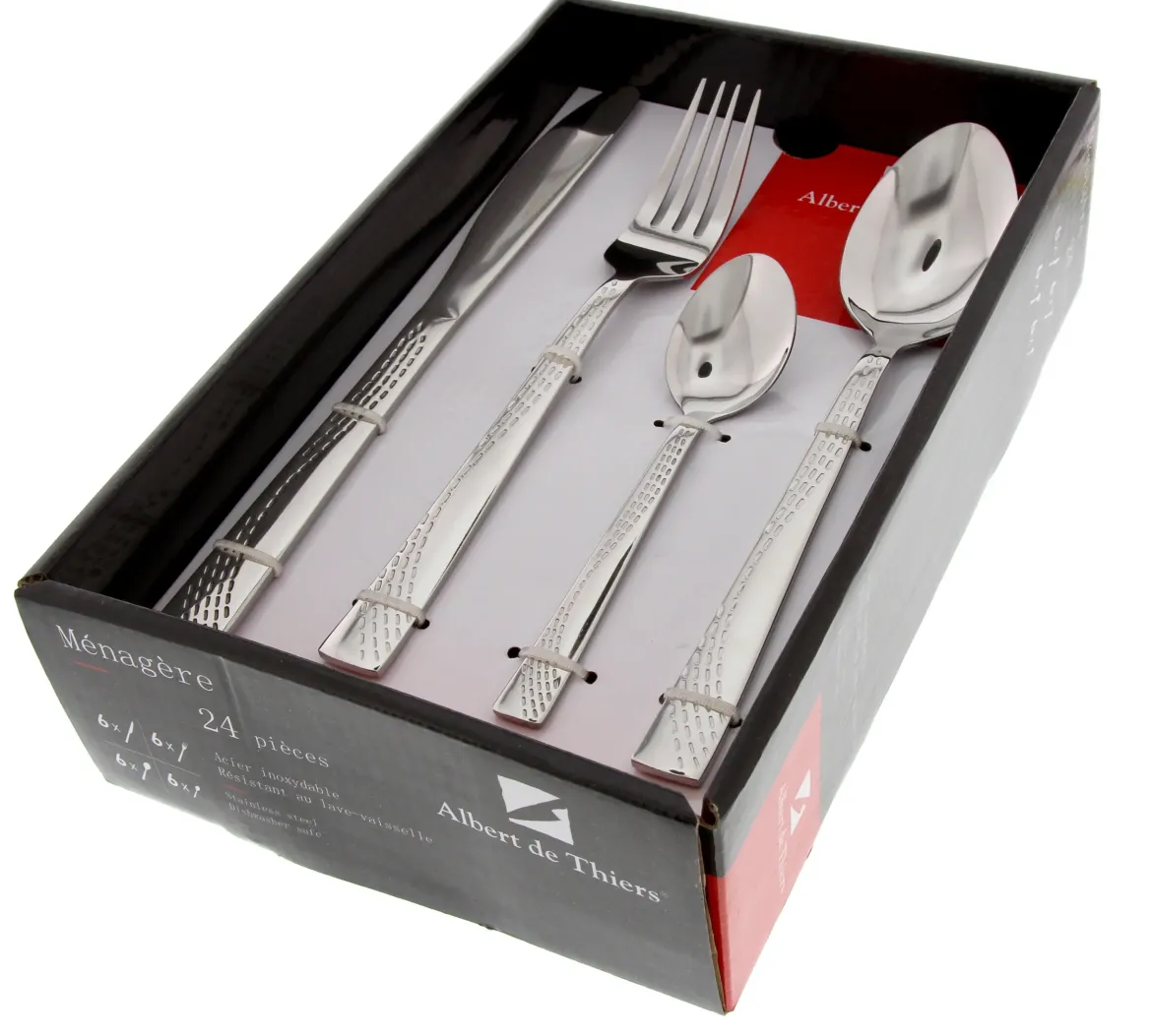 CAMILLE MENAGERE 24 PIECES INOX