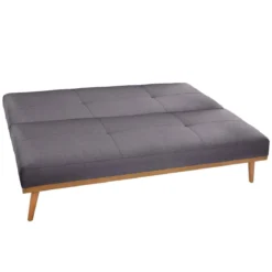 CANAPE BANQUETTE 3 PLACES DOHAN GRIS FONCE