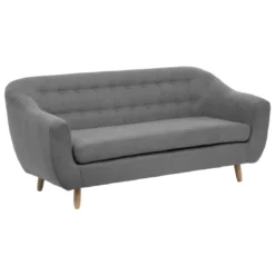 CANAPE 3 PLACES RETRO GRIS