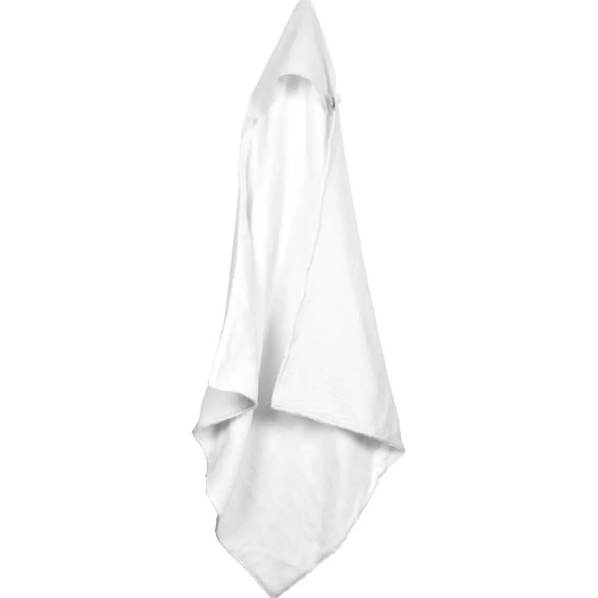 CAPE BAIN GAZE COTON ET EPONGE 75X75CM BLANC