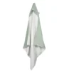 CAPE DE BAIN GAZE DE COTON ET EPONGE 75X75CM CELADON