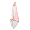 CAPE DE BAIN GAZE DE COTON ET EPONGE 75X75CM ROSE