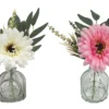 CENTRE DE TABLE GERBERA H20CM ROSE ET BLANC