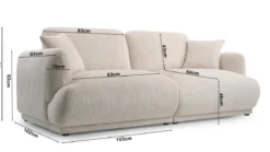 CHACCO CANAPE 2 PLACES GRIS CLAIR CREMONA 81