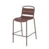 CHAISE ALEGORIA HAUT EMPILABLE ACAJOU