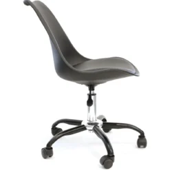 CHAISE A ROULETTES KIRUNA NOIR