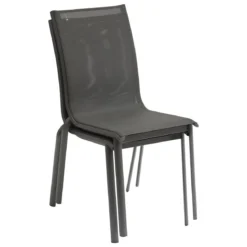 CHAISE AXANT EMPILABLE ANTHRACITE GRAPHITE