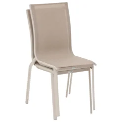CHAISE AXANT EMPILABLE LIN ARGILE