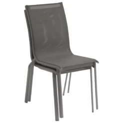 CHAISE AXANT EMPILABLE WENGE PRALINE