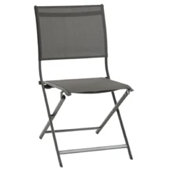 CHAISE AXANT PLIANTE ANTHRACITE GRAPHITE