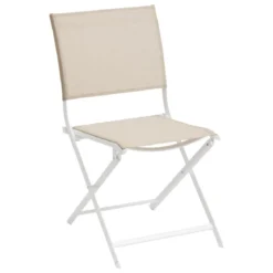 CHAISE AXANT PLIANTE LIN BLANC