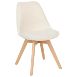 CHAISE BAYA BOUCLETTE BLANC