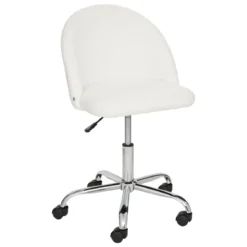 CHAISE BUREAU BOUCLETTE GEOS BLANC