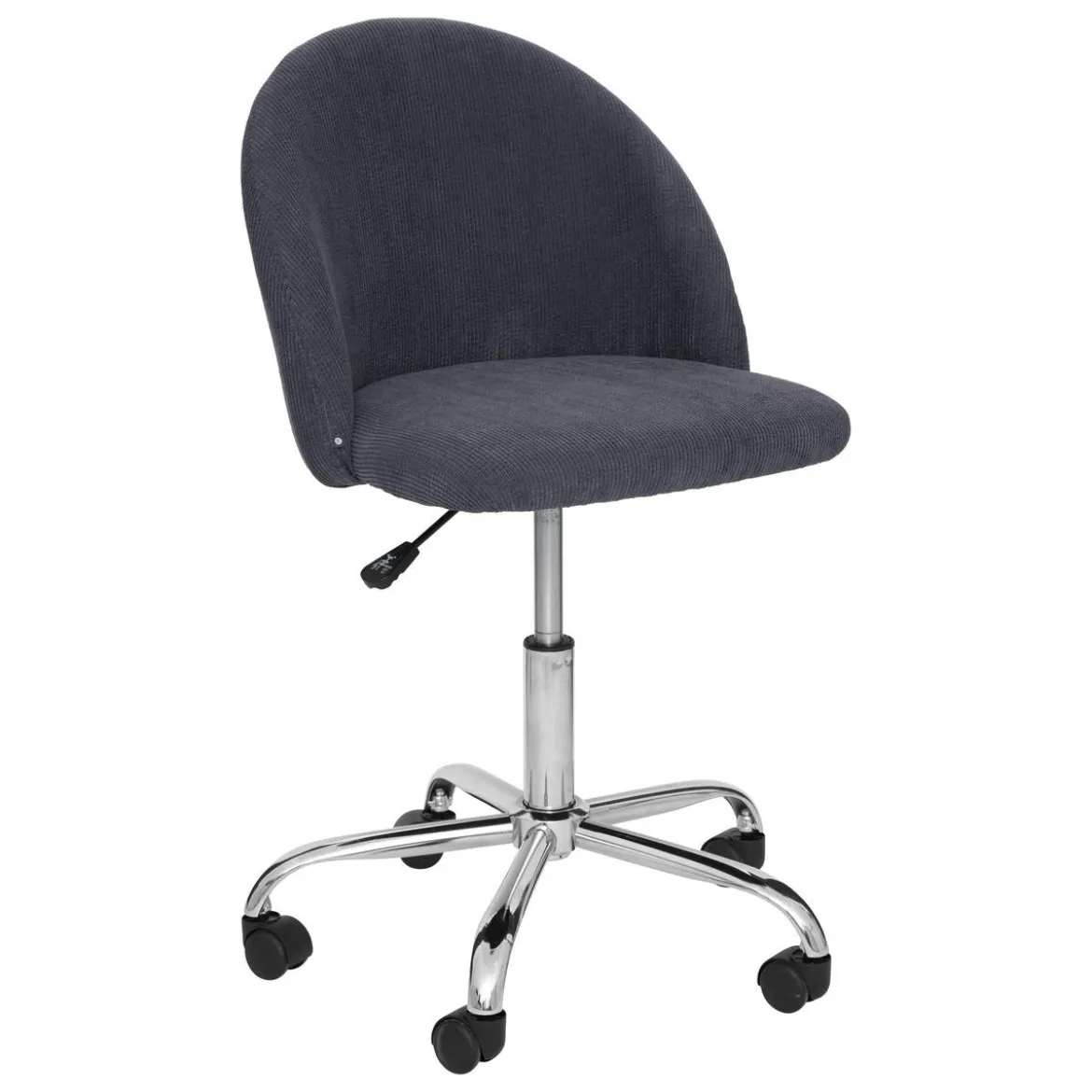 CHAISE BUREAU VELOURS GEOS GRIS