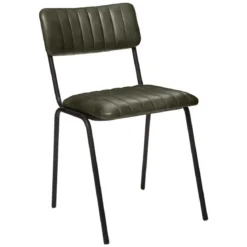 CHAISE CUIR KAKI DARIO