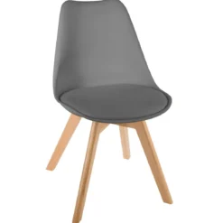 CHAISE DINER GRIS FONCE BAYA