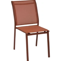 CHAISE ESSENTIA EMPILABLE ACAJOU ACAJOU