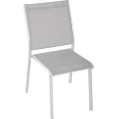 CHAISE ESSENTIA EMPILABLE GALET BLANC