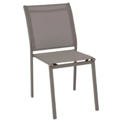 CHAISE ESSENTIA EMPILABLE NOISETTE CAFE