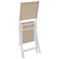 CHAISE ESSENTIA PLIANTE LIN BLANC